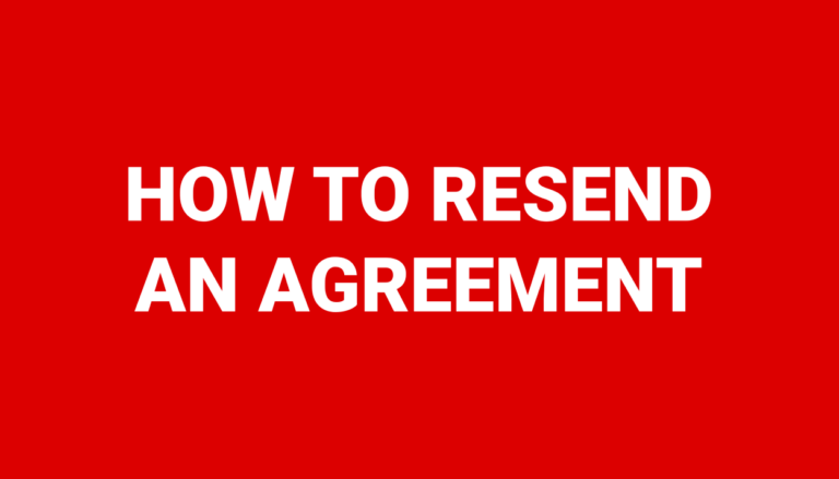 How to resend an agreement
